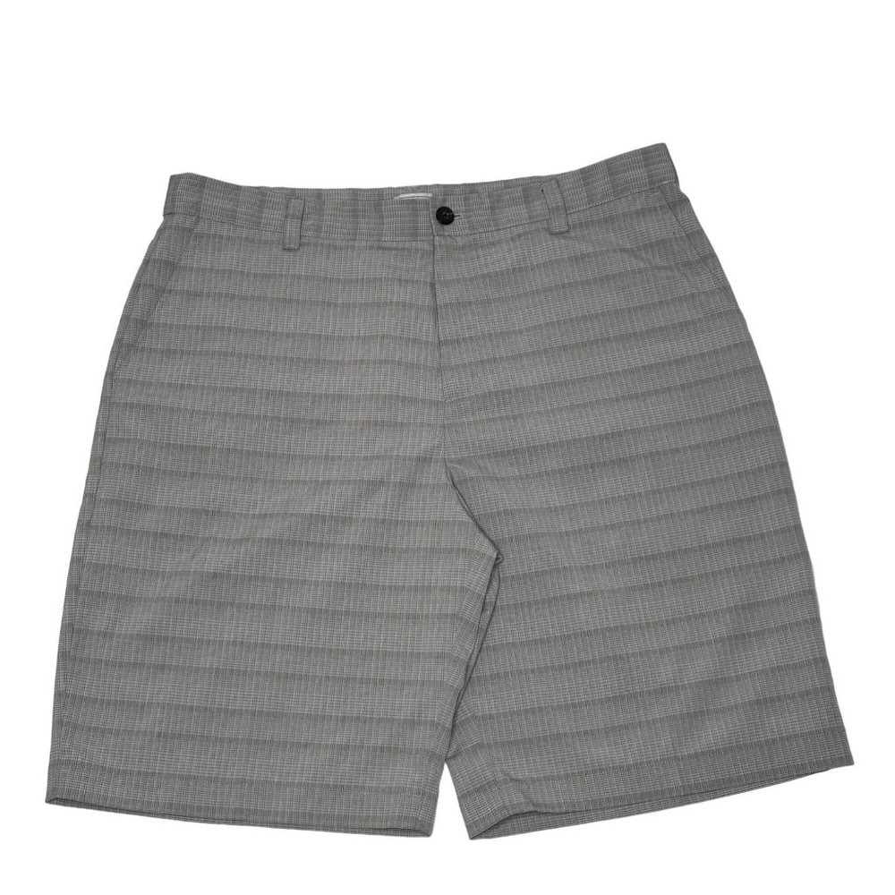Adidas Golf Shorts Mens 36 Gray Striped Lightweight Casual Comfort Athletic Wear